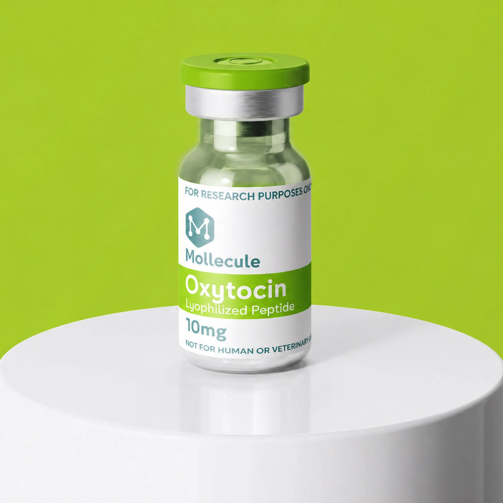 Oxytocin vial on pedestal