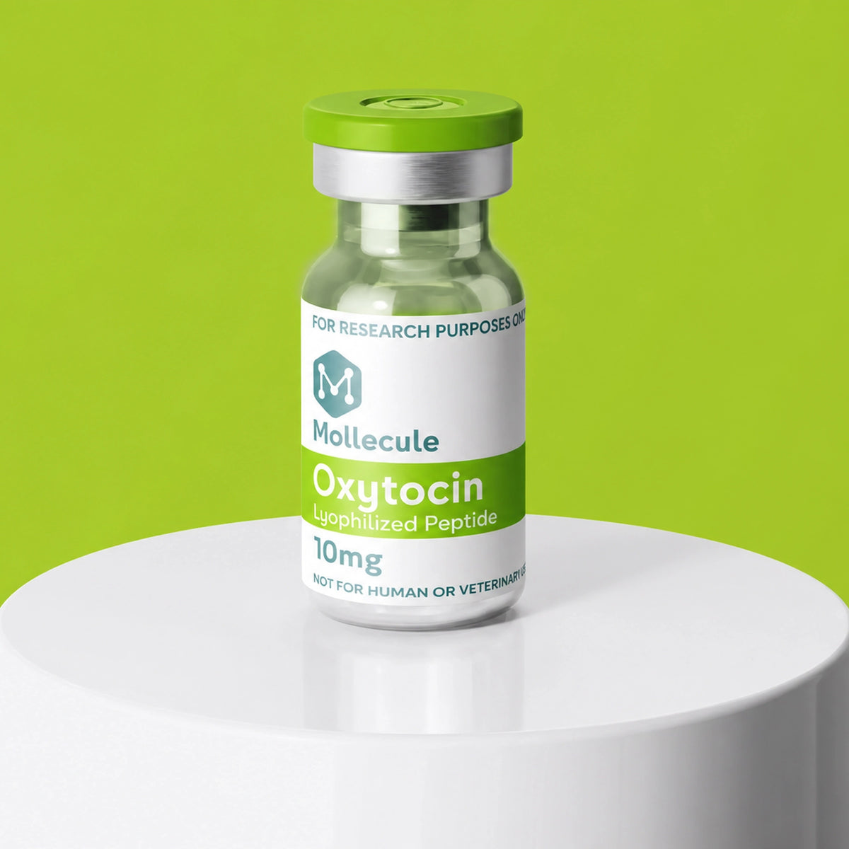 Oxytocin vial on pedestal